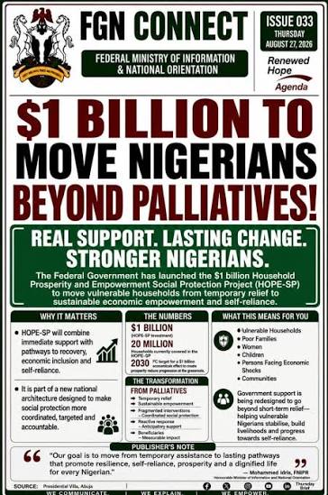 FG Launches $1bn Social Protection Scheme as Tinubu Administration Shifts From Palliatives to Poverty Elevation
